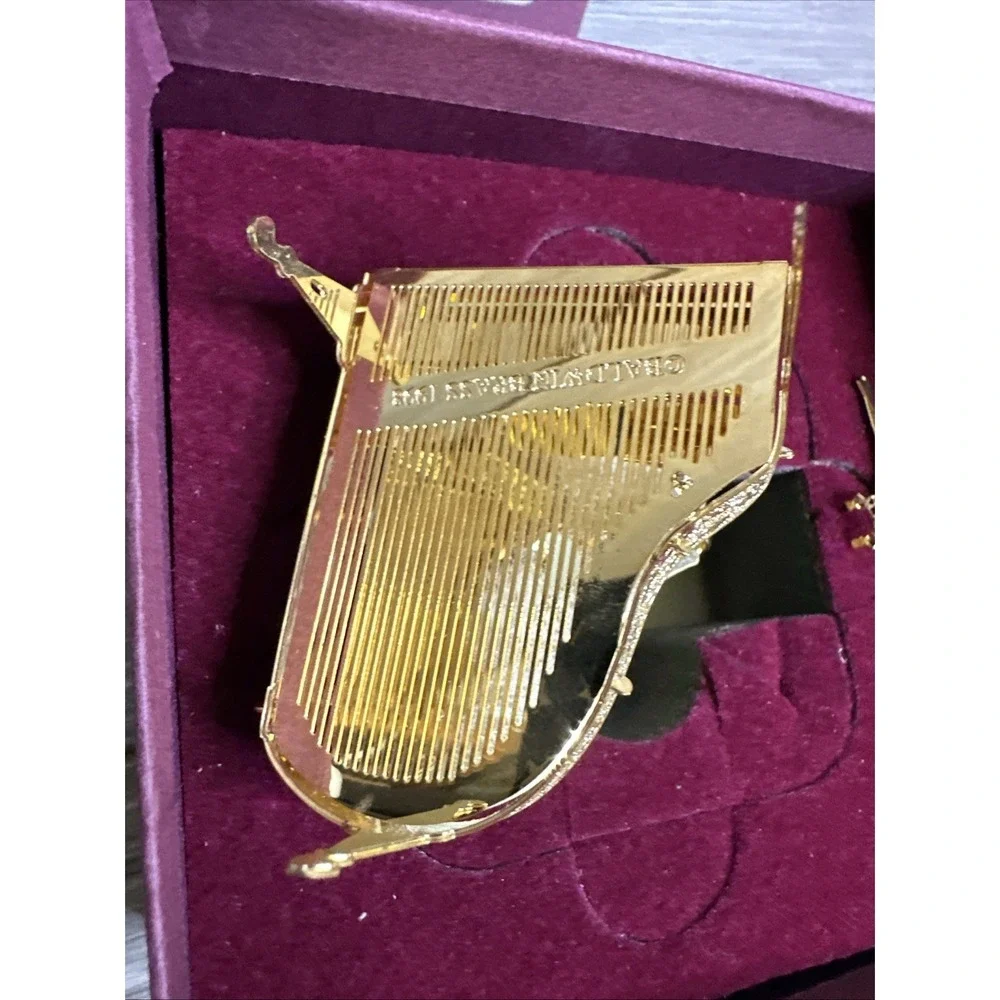 Baldwin‎ Brass Gold Classical Grand Piano Christmas Ornament 1999 & Original Box